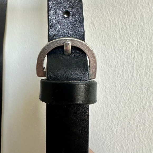 Jigsaw Shoulder Bag Womens Black Leather Adjustable Strap Minimalist Purse Tote - Picture 9 of 9